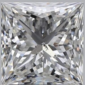 1.72 carat, H colour, SI2 clarity, Princess shape, Natural Diamond.