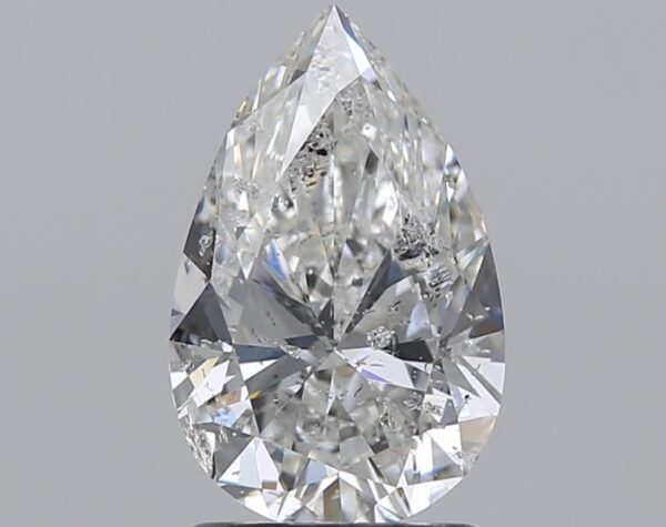 1.5 carat, F colour, SI2 clarity, Pear shape, Natural Diamond.