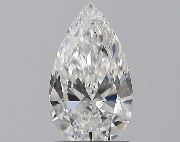 0.9 carat, F colour, VVS1 clarity, Pear shape, Natural Diamond.