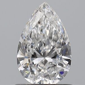 0.9 carat, E colour, SI2 clarity, Pear shape, Natural Diamond.