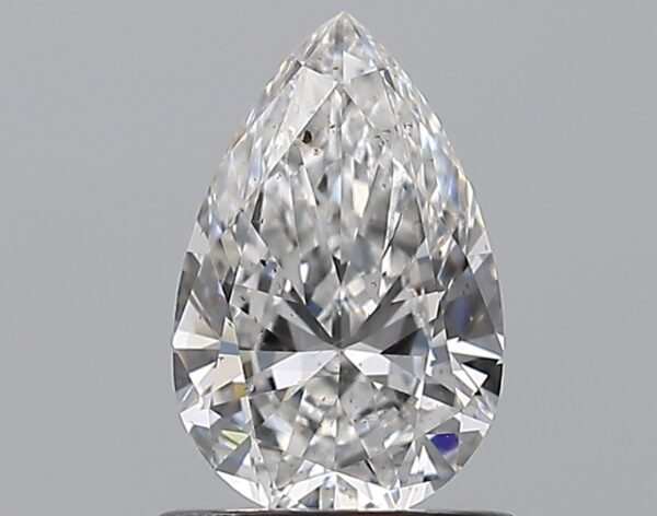 0.9 carat, E colour, SI2 clarity, Pear shape, Natural Diamond.