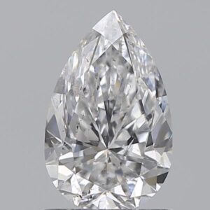 0.9 carat, E colour, SI2 clarity, Pear shape, Natural Diamond.