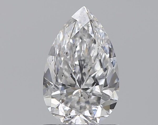 0.9 carat, E colour, SI2 clarity, Pear shape, Natural Diamond.
