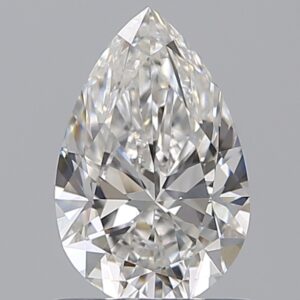 0.9 carat, F colour, VS2 clarity, Pear shape, Natural Diamond.