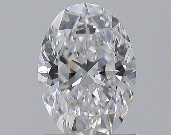 0.9 carat, D colour, SI2 clarity, Oval shape, Natural Diamond.