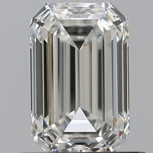 0.9 carat, H colour, VVS2 clarity, Emerald shape, Natural Diamond.
