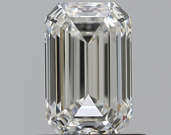 0.9 carat, H colour, VVS2 clarity, Emerald shape, Natural Diamond.