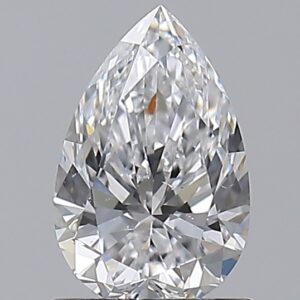 0.9 carat, D colour, VS2 clarity, Pear shape, Natural Diamond.