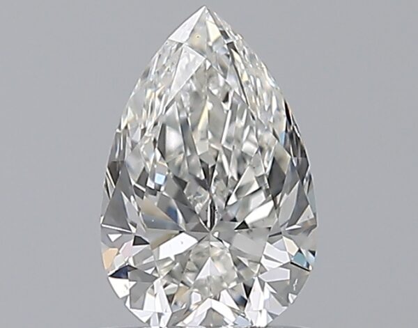 0.9 carat, H colour, SI1 clarity, Pear shape, Natural Diamond.