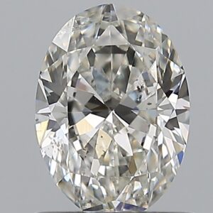 0.9 carat, H colour, SI2 clarity, Oval shape, Natural Diamond.