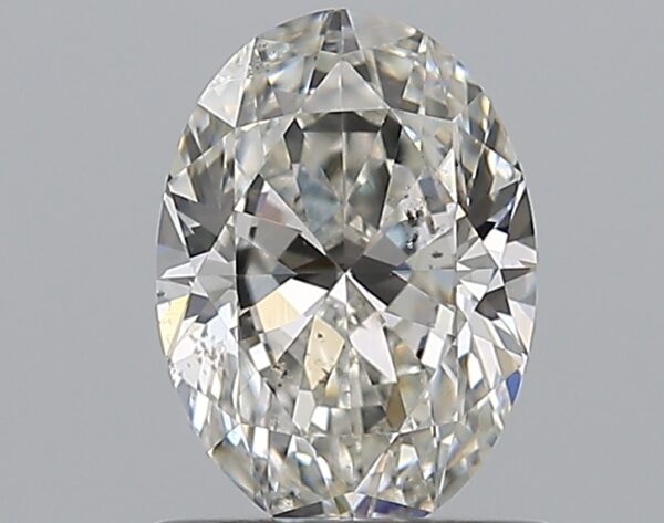 0.9 carat, H colour, SI2 clarity, Oval shape, Natural Diamond.