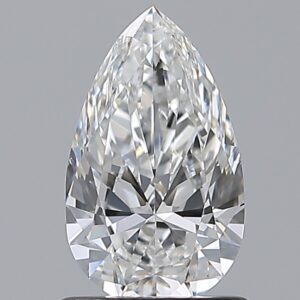 0.9 carat, E colour, VS1 clarity, Pear shape, Natural Diamond.