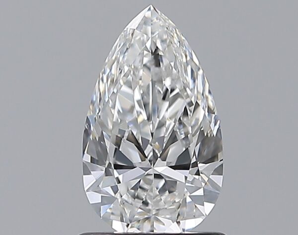 0.9 carat, E colour, VS1 clarity, Pear shape, Natural Diamond.