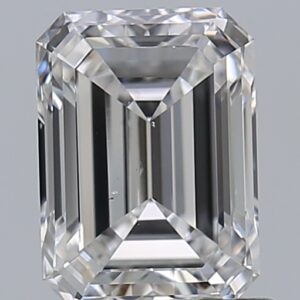 0.9 carat, D colour, VS2 clarity, Emerald shape, Natural Diamond.