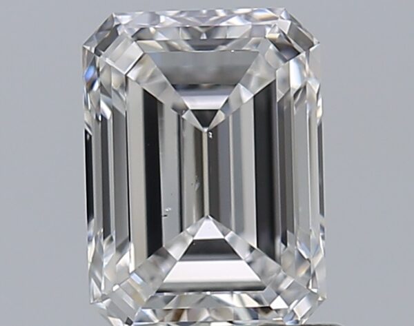 0.9 carat, D colour, VS2 clarity, Emerald shape, Natural Diamond.