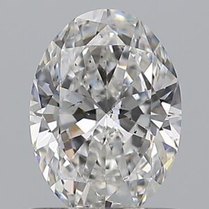 0.9 carat, F colour, SI1 clarity, Oval shape, Natural Diamond.