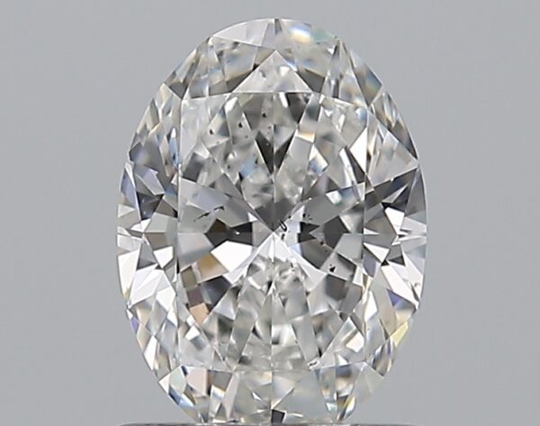 0.9 carat, F colour, SI1 clarity, Oval shape, Natural Diamond.