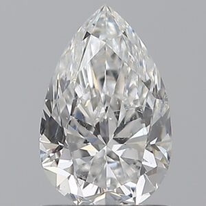 0.9 carat, E colour, SI2 clarity, Pear shape, Natural Diamond.