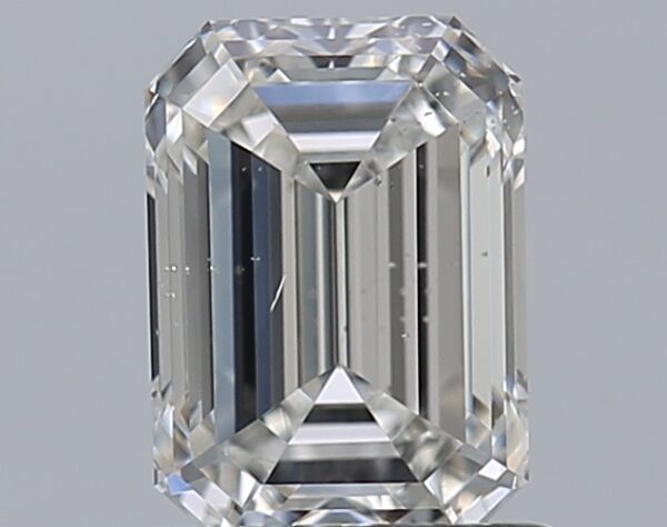 0.92 carat, F colour, SI2 clarity, Emerald shape, Natural Diamond.