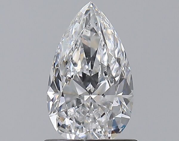 0.9 carat, D colour, SI1 clarity, Pear shape, Natural Diamond.