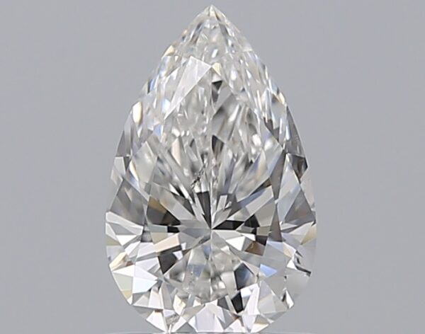 0.9 carat, F colour, SI2 clarity, Pear shape, Natural Diamond.