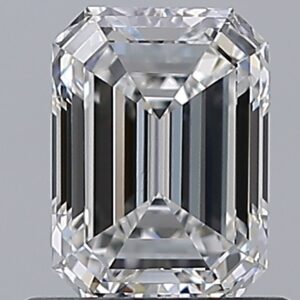 0.91 carat, E colour, VS1 clarity, Emerald shape, Natural Diamond.