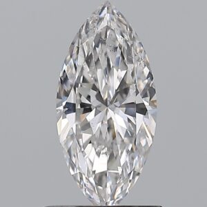 0.9 carat, D colour, SI2 clarity, Marquise shape, Natural Diamond.