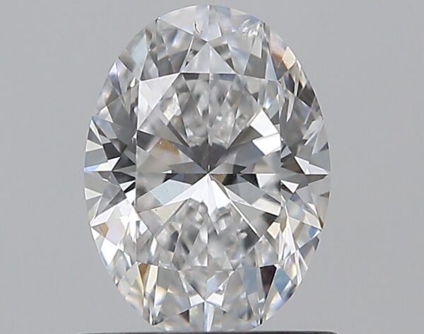 0.9 carat, D colour, SI1 clarity, Oval shape, Natural Diamond.