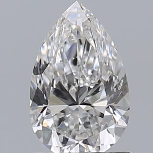 0.9 carat, D colour, SI2 clarity, Pear shape, Natural Diamond.