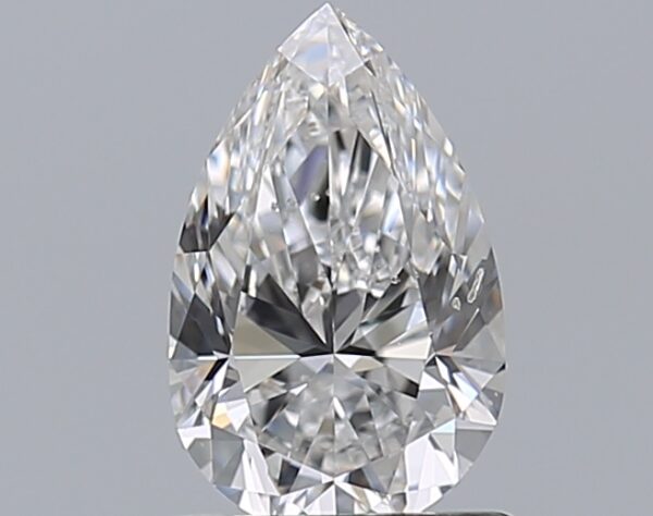 0.9 carat, D colour, SI2 clarity, Pear shape, Natural Diamond.
