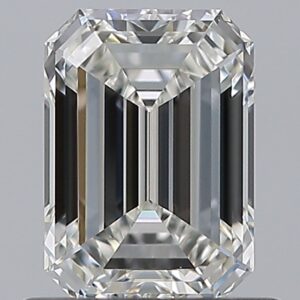 0.9 carat, H colour, VS1 clarity, Emerald shape, Natural Diamond.