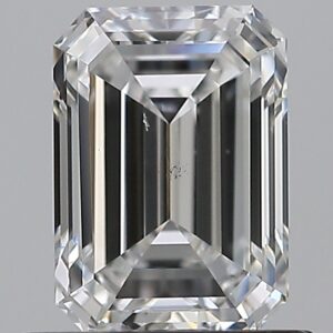 0.9 carat, E colour, VS2 clarity, Emerald shape, Natural Diamond.