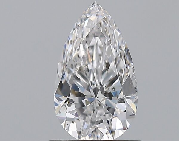 0.92 carat, D colour, SI2 clarity, Pear shape, Natural Diamond.