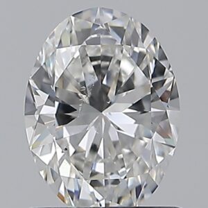 0.91 carat, F colour, SI1 clarity, Oval shape, Natural Diamond.