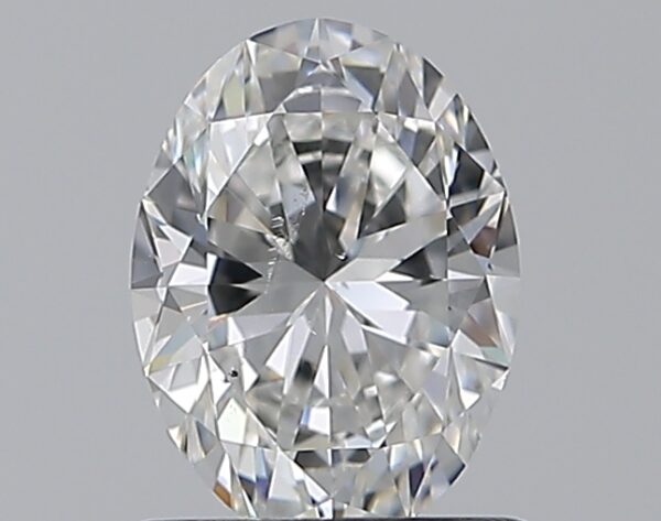0.91 carat, F colour, SI1 clarity, Oval shape, Natural Diamond.