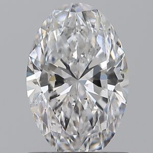 0.9 carat, D colour, SI1 clarity, Oval shape, Natural Diamond.