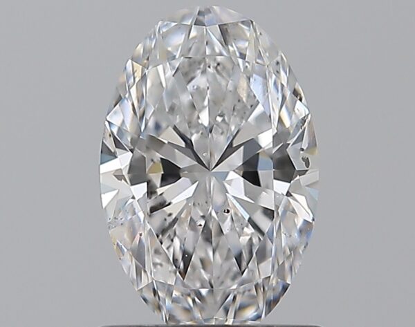 0.9 carat, D colour, SI1 clarity, Oval shape, Natural Diamond.