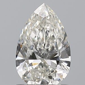 0.91 carat, H colour, SI2 clarity, Pear shape, Natural Diamond.