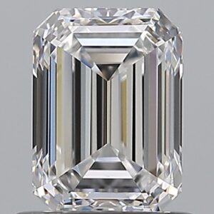 0.92 carat, E colour, VS2 clarity, Emerald shape, Natural Diamond.