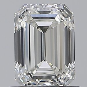 0.91 carat, H colour, IF clarity, Emerald shape, Natural Diamond.