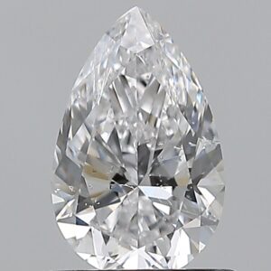 0.9 carat, D colour, SI2 clarity, Pear shape, Natural Diamond.