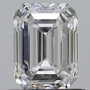 0.91 carat, E colour, SI1 clarity, Emerald shape, Natural Diamond.