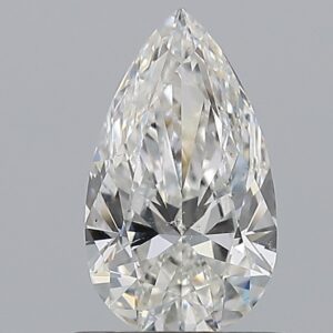 0.9 carat, G colour, SI1 clarity, Pear shape, Natural Diamond.