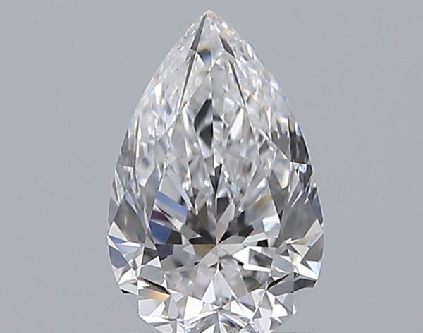 0.9 carat, D colour, VS2 clarity, Pear shape, Natural Diamond.