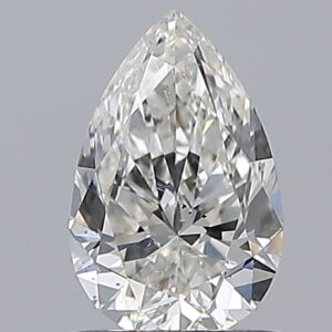 0.9 carat, H colour, SI1 clarity, Pear shape, Natural Diamond.