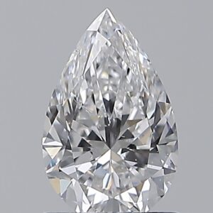 0.9 carat, D colour, SI2 clarity, Pear shape, Natural Diamond.