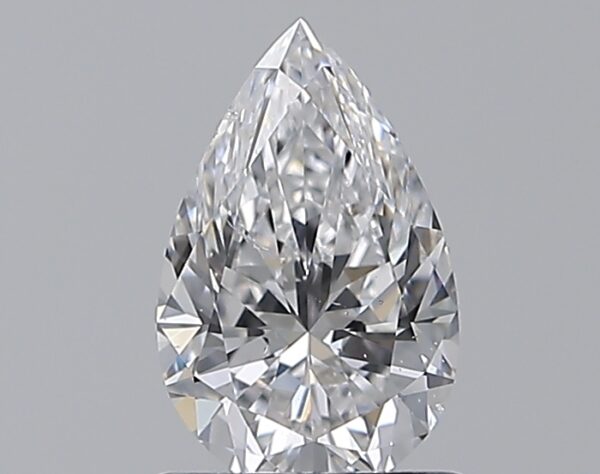 0.9 carat, D colour, SI2 clarity, Pear shape, Natural Diamond.