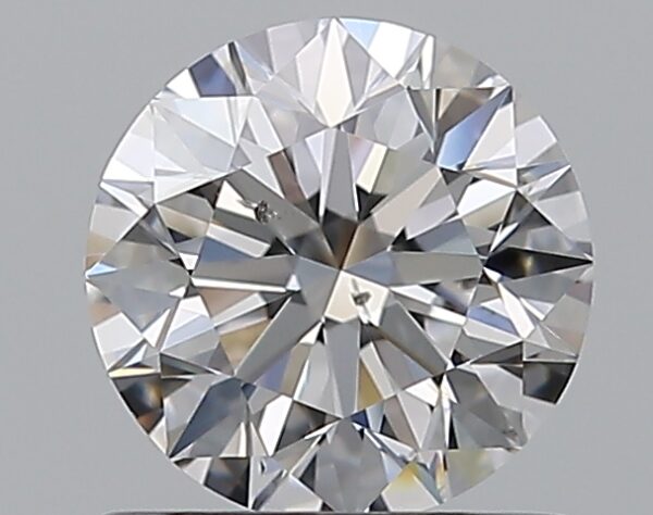 0.9 carat, D colour, SI1 clarity, Round shape, Natural Diamond.
