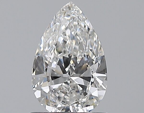 0.9 carat, F colour, VS1 clarity, Pear shape, Natural Diamond.