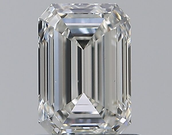 0.9 carat, H colour, VS1 clarity, Emerald shape, Natural Diamond.